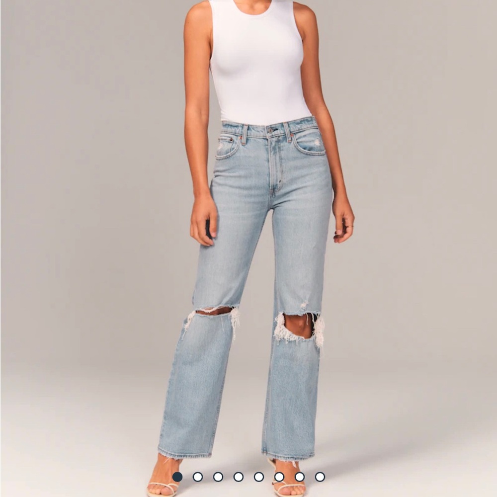 90s high rise relaxed fit jeans - medium wash
